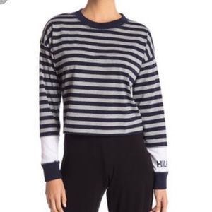 Tommy Hilfiger Striped Crop Long Sleeve Tee